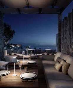 LED Akku Tischleuchte TAKIS weiß | schwarz | rost