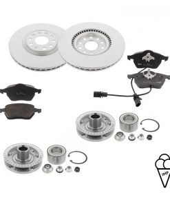 Umbausatz Vorderachse 5×112 Golf4 Basis mit 312er Bremsscheiben