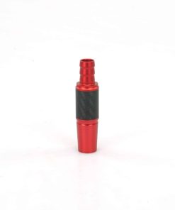 Invi – Schlauchanschluss / Alu / Carbon / Rot / 18,8